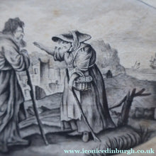 Load image into Gallery viewer, Rare 18th Century Drawing: The Sad Historian of the Pensive Plain (Illustration to Oliver Goldsmith's Poem). Pen and Grey Wash on Paper
