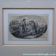 Load image into Gallery viewer, Rare 18th Century Drawing: The Sad Historian of the Pensive Plain (Illustration to Oliver Goldsmith's Poem). Pen and Grey Wash on Paper

