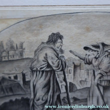 Load image into Gallery viewer, Rare 18th Century Drawing: The Sad Historian of the Pensive Plain (Illustration to Oliver Goldsmith's Poem). Pen and Grey Wash on Paper
