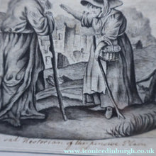 Load image into Gallery viewer, Rare 18th Century Drawing: The Sad Historian of the Pensive Plain (Illustration to Oliver Goldsmith's Poem). Pen and Grey Wash on Paper

