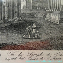 Load image into Gallery viewer, 18th Century Engraving by Franceso Morelli  / Francois Morel (1768–1832). The Church of the Sante Marie Del Sole or Temple of Vesta
