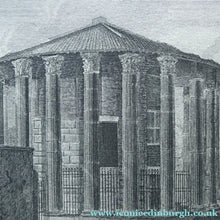 Load image into Gallery viewer, 18th Century Engraving by Franceso Morelli  / Francois Morel (1768–1832). The Church of the Sante Marie Del Sole or Temple of Vesta
