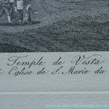 Load image into Gallery viewer, 18th Century Engraving by Franceso Morelli  / Francois Morel (1768–1832). The Church of the Sante Marie Del Sole or Temple of Vesta
