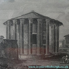 Load image into Gallery viewer, 18th Century Engraving by Franceso Morelli  / Francois Morel (1768–1832). The Church of the Sante Marie Del Sole or Temple of Vesta
