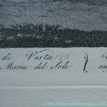 Load image into Gallery viewer, 18th Century Engraving by Franceso Morelli  / Francois Morel (1768–1832). The Church of the Sante Marie Del Sole or Temple of Vesta
