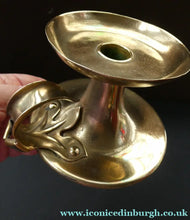 Load image into Gallery viewer, 1900s Antique Brass Arts and Crafts Candleholder or Chanberstick
