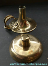 Load image into Gallery viewer, 1900s Antique Brass Arts and Crafts Candleholder or Chanberstick
