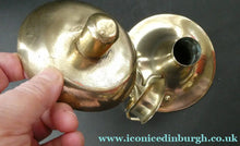 Load image into Gallery viewer, 1900s Antique Brass Arts and Crafts Candleholder or Chanberstick
