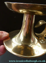 Load image into Gallery viewer, 1900s Antique Brass Arts and Crafts Candleholder or Chanberstick
