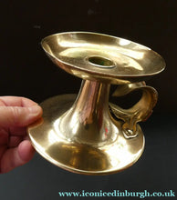 Load image into Gallery viewer, 1900s Antique Brass Arts and Crafts Candleholder or Chanberstick
