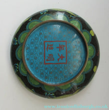 Load image into Gallery viewer, Antique 1900s Chinese Cloisonne Bowl with Yellow Dragon and Flaming Pearl
