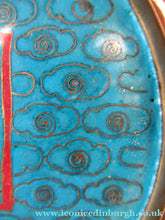 Load image into Gallery viewer, Antique 1900s Chinese Cloisonne Bowl with Yellow Dragon and Flaming Pearl
