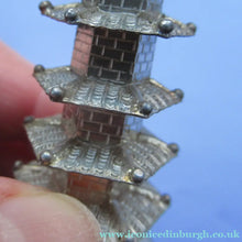 Load image into Gallery viewer, Beautifully Modelled Antique Chinese Export MINIATURE Solid Silver Pagoda Pepper Pot
