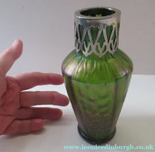 Load image into Gallery viewer, Antique Art Nouveau Kralik Iridescent Metal Glass Vases, Probably by Carl Stolzle

