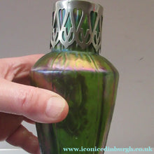 Load image into Gallery viewer, Antique Art Nouveau Kralik Iridescent Metal Glass Vases, Probably by Carl Stolzle
