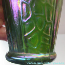 Load image into Gallery viewer, Antique Art Nouveau Kralik Iridescent Metal Glass Vases, Probably by Carl Stolzle
