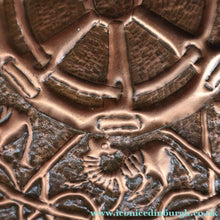 Load image into Gallery viewer, LARGE Early 20th Century Arts and Crafts Copper Decorative Tray or Wall Charger. 15 inches
