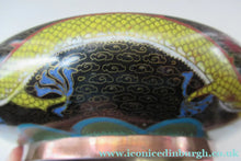 Load image into Gallery viewer, Antique Chinese  Cloisonne Bowl Five-toed Dragon Flaming Pearl  Tonghze Mark

