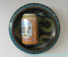 Load image into Gallery viewer, Antique Chinese  Cloisonne Bowl Five-toed Dragon Flaming Pearl  Tonghze Mark
