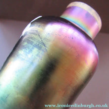 Load image into Gallery viewer, Miniature Art Nouveau Iridescent Glass Match Pair of Vases with Enamel Flower Decoration

