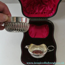 Load image into Gallery viewer, MAPPIN AND WEBB Silver Creamer and Sugar Bowl. Hallmarked Sheffield 1900. FITTED CASE
