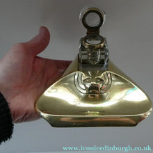 Load image into Gallery viewer, Rare Antique Real Bronze Geschutzt Ink Stand and Ink Well. With Secessionist Decoration
