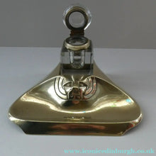 Load image into Gallery viewer, Rare Antique Real Bronze Geschutzt Ink Stand and Ink Well. With Secessionist Decoration
