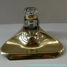 Load image into Gallery viewer, Rare Antique Real Bronze Geschutzt Ink Stand and Ink Well. With Secessionist Decoration
