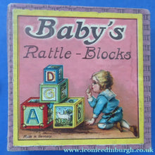 Load image into Gallery viewer, Antique Victorian 1900 Wooden Baby's Rattle Blocks Puzzle Game. Made in Germany
