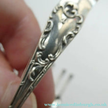 Load image into Gallery viewer, 1901 Edwardian Teaspoons and Silver Sugar Tongs
