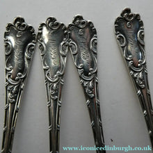 Load image into Gallery viewer, 1901 Edwardian Teaspoons and Silver Sugar Tongs

