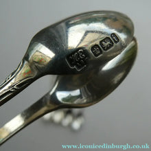 Load image into Gallery viewer, 1901 Edwardian Teaspoons and Silver Sugar Tongs
