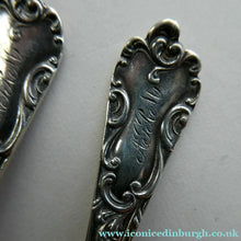Load image into Gallery viewer, 1901 Edwardian Teaspoons and Silver Sugar Tongs
