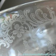 Load image into Gallery viewer, 1901 Glasgow International Exhibition Antique Glass Souvenir Footed Sundae Dish
