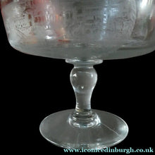 Load image into Gallery viewer, 1901 Glasgow International Exhibition Antique Glass Souvenir Footed Sundae Dish
