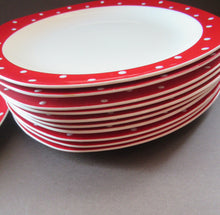 Load image into Gallery viewer, 1950s Red Domino Midwinter Stylecraft Dinner Plate
