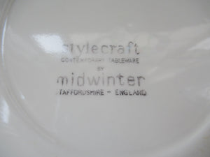 1950s Red Domino Midwinter Stylecraft Dinner Plate