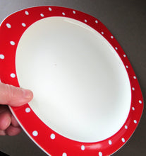 Load image into Gallery viewer, 1950s Red Domino Midwinter Stylecraft Dinner Plate
