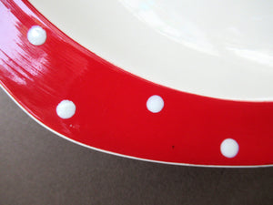 1950s Red Domino Midwinter Stylecraft Dinner Plate
