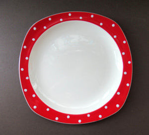 1950s Red Domino Midwinter Stylecraft Dinner Plate