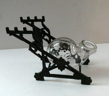 Load image into Gallery viewer, Aesthetic Movement. Antique Cast Iron Inkwell and Dip Pen Stand with Glass Snail Inkwell
