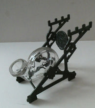 Load image into Gallery viewer, Aesthetic Movement. Antique Cast Iron Inkwell and Dip Pen Stand with Glass Snail Inkwell
