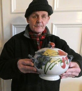 Large Art Pottery Lidded Tureen Designed in the 1980s by Janice Tachalenok