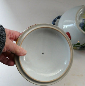 Large Art Pottery Lidded Tureen Designed in the 1980s by Janice Tachalenok