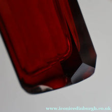 Load image into Gallery viewer, 1902. Antique EDWARDIAN Facet Cut Ruby Glass and Hallmarked Silver Topped Perfume Bottle
