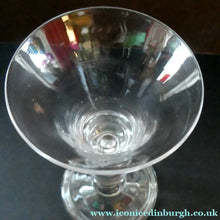 Load image into Gallery viewer, Rare KING EDWARD VII (1902) Engraved Coronation Glass with Hollow Stem Containing a Silver Three Pence Coin
