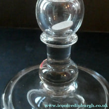 Load image into Gallery viewer, Rare KING EDWARD VII (1902) Engraved Coronation Glass with Hollow Stem Containing a Silver Three Pence Coin
