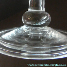 Load image into Gallery viewer, Rare KING EDWARD VII (1902) Engraved Coronation Glass with Hollow Stem Containing a Silver Three Pence Coin

