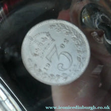 Load image into Gallery viewer, Rare KING EDWARD VII (1902) Engraved Coronation Glass with Hollow Stem Containing a Silver Three Pence Coin
