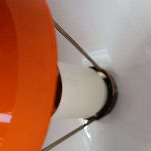 Genuine Vintage DANISH 1960s VERNER PANTON Pendant "Flowerpot" Metal Lampshade. Tangerine Enamel Finish